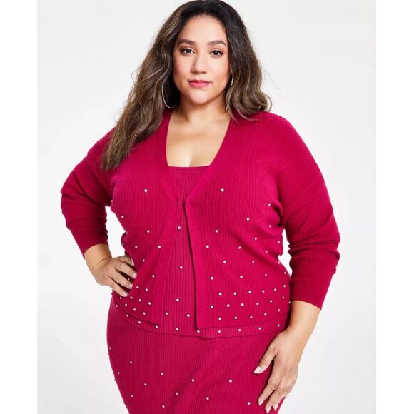 Nina Parker Women's Top Plus Sz Sweater 0X Trendy Size - Picture 1 of 3